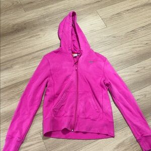 Nike Hot Pink Zip-Up Hoodie with Swoosh